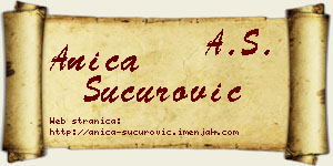 Anica Šućurović vizit kartica
